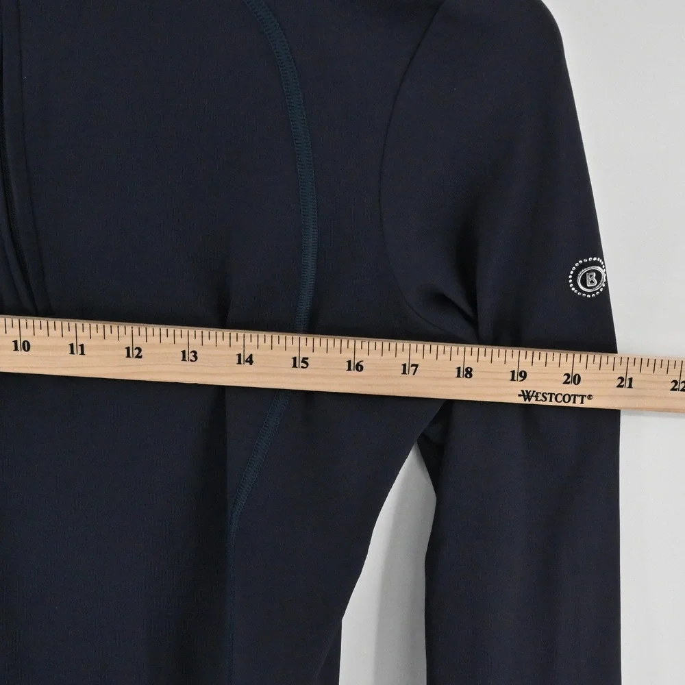 Bogner First Layer 1/4 Zip Pullover Womens Size M Navy Blue Ski Base Layer Top - Picture 3 of 8
